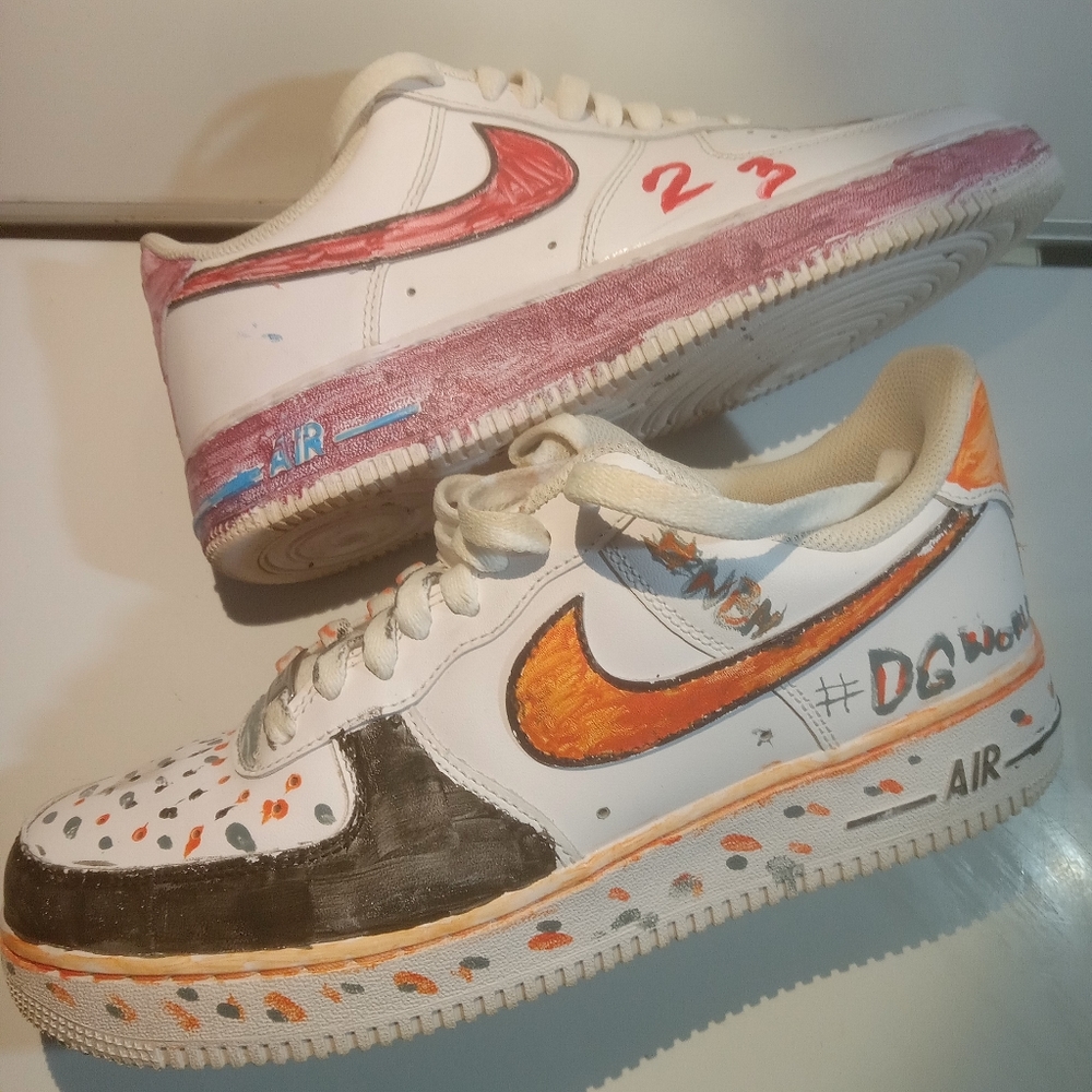 Custom by hand Air Force 1s Size 9